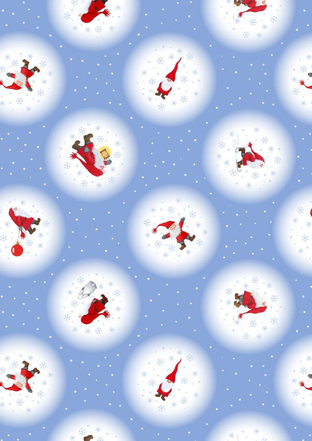 Lewis & Irene - Keep Believing CE15.1 Tomte snowballs on icy blue
