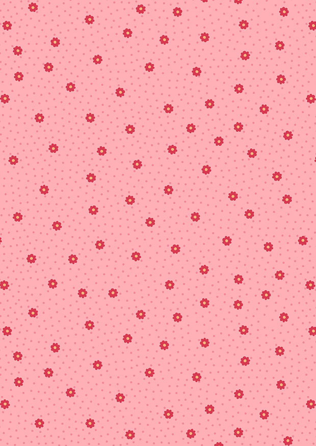 Lewis & Irene - Little Matryoshka A567.1 - Daisy dot on pink