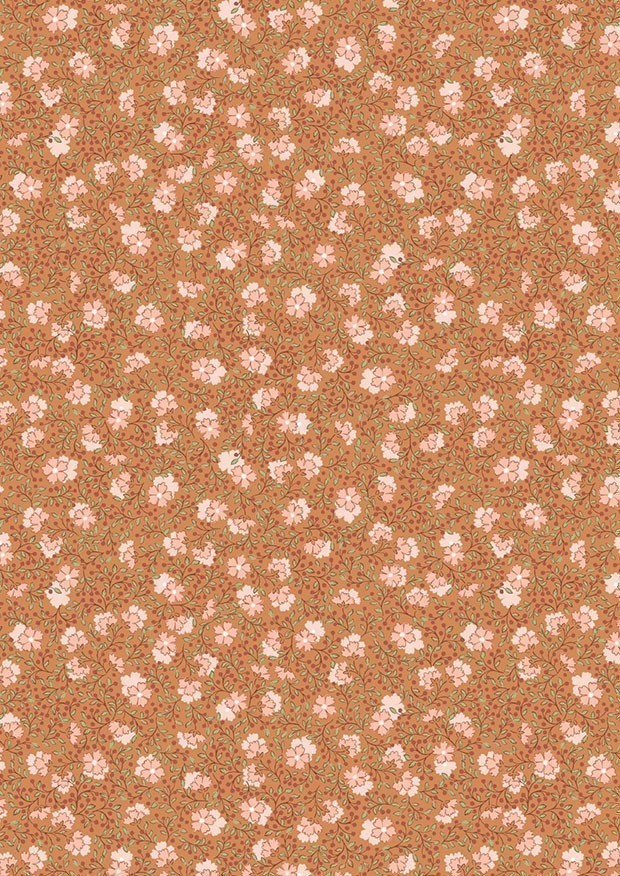 Lewis & Irene - Hannah's Flowers A617.2 - Ditzy floral on peanut