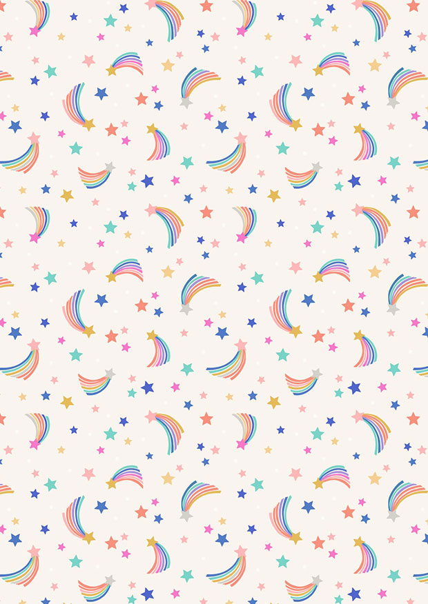 Lewis & Irene - Over The Rainbow A580.1 - Shooting rainbow stars on cream