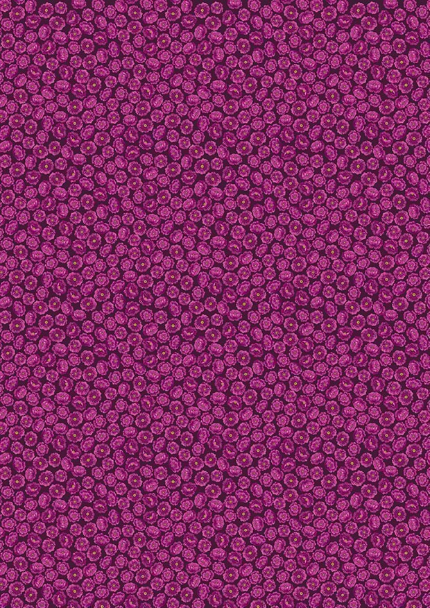 Lewis & Irene - Poppies Tiny poppies on dark purple - P763.3