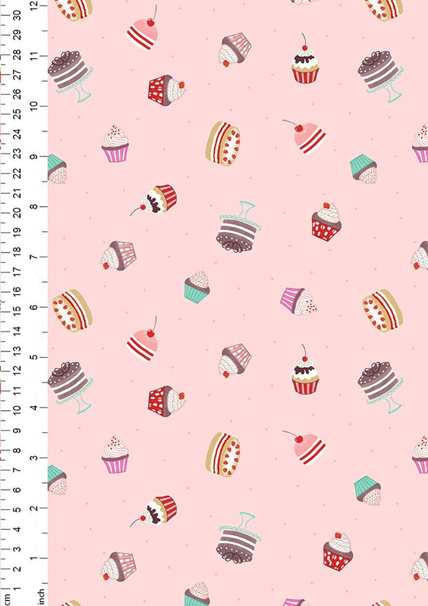 Lewis & Irene - Small Things Sweets SM47.2 - Cakes on light pink