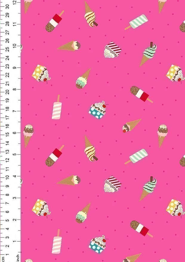 Lewis & Irene - Small Things Sweets SM48.3 - Ice creams on bright pink