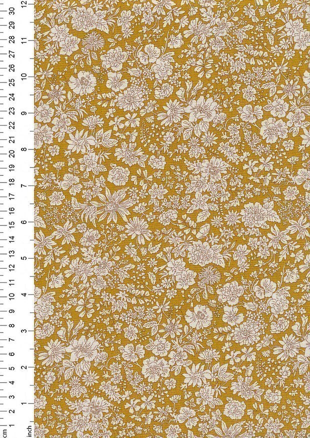 Liberty Fabrics - Emily Belle Jewel Tones Golden Ochre 1666431A