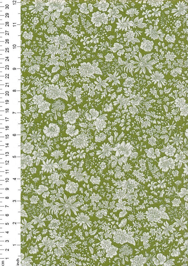 Liberty Fabrics - Emily Belle Jewel Tones Caterpillar 1666440A