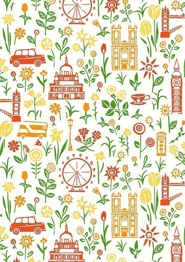 Liberty Fabrics - London Parks Summer In The City 01666860C