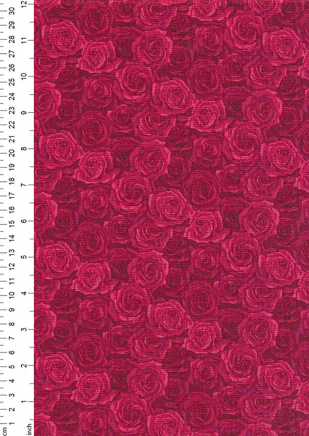 Makower - Summer Garden D 2321 COL R Packed Rose