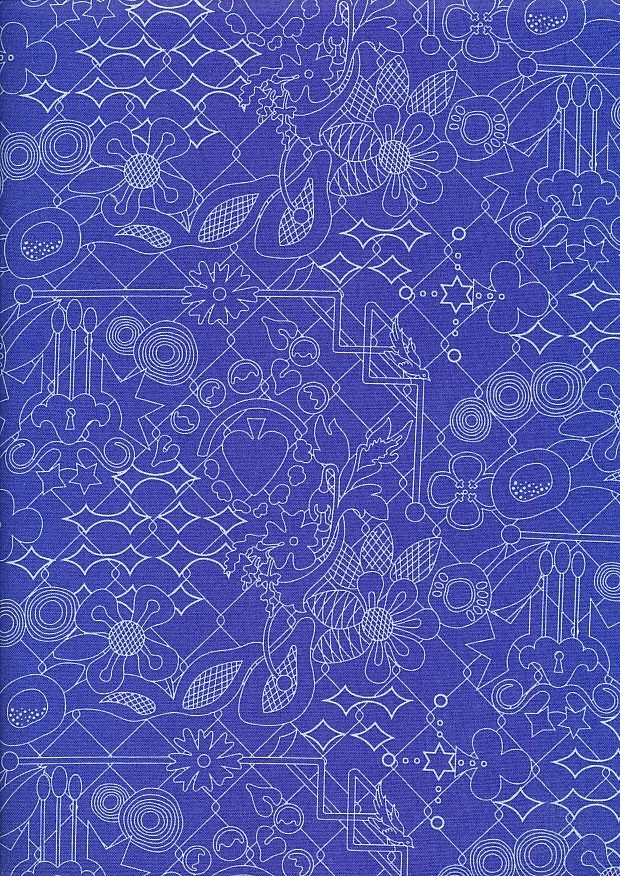Makower Sun Prints - Sapphire 8482-B