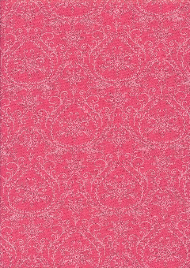 Michael Miller Fabrics - Elephant Cavalcade Vignettes CX10799-Coral D