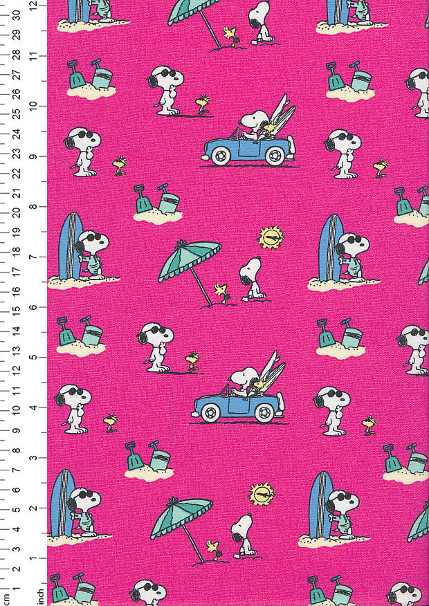 Snoopy & Woodstock Surfing - Pink