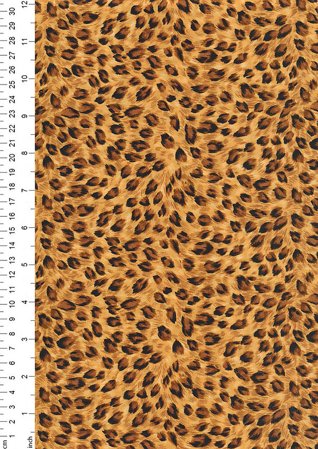 Rose & Hubble - Quality Cotton Print CP-0880 Tan Leopard Skin