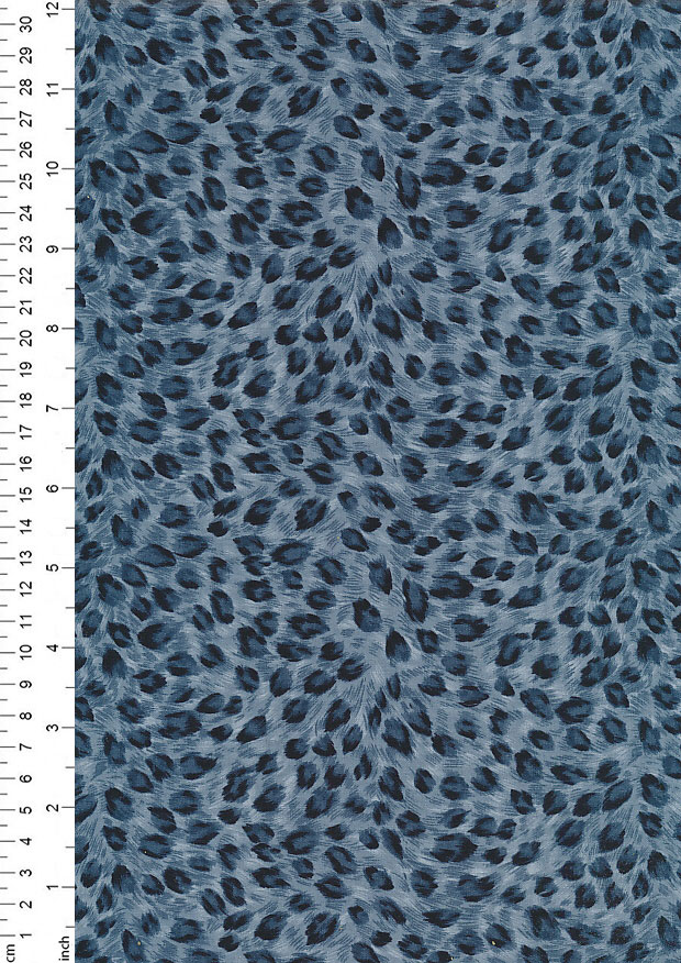 Rose & Hubble - Quality Cotton Print CP-0880 Grey Leopard Skin