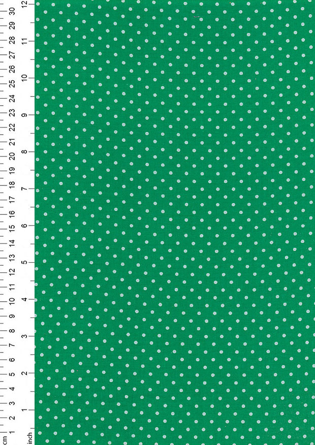 Fabric Freedom - Quality Cotton Print Spot FF-6390 Green/White