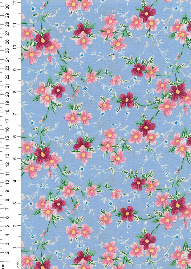 Rose & Hubble - Quality Cotton Print CP-0829 Sky Floral