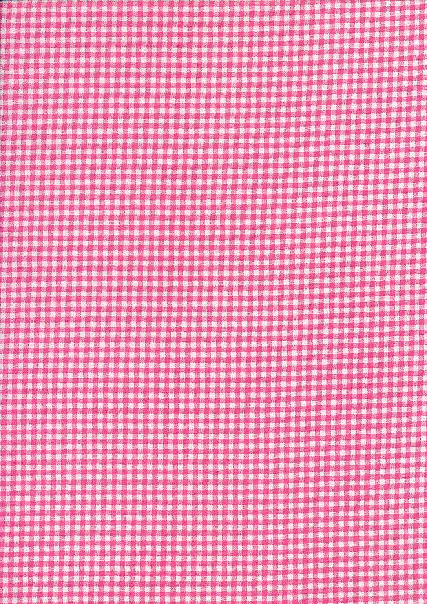 Fabric Freedom - Quality Cotton Print Check FF-5633 Pink/White