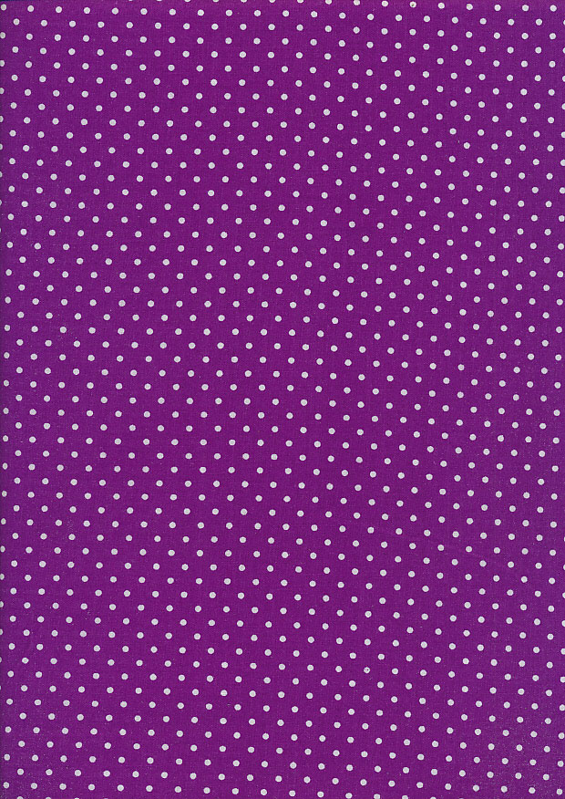 Fabric Freedom - Quality Cotton Print Spot FF-6390 Violet/White
