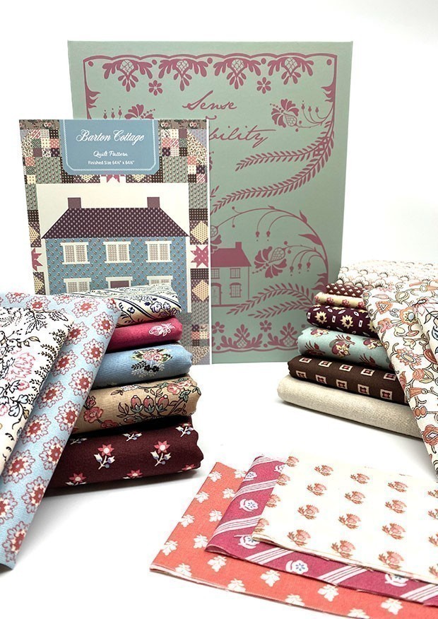 Jane Austen - Sense & Sensibility Quilt Pattern & Fabric Presentation Box
