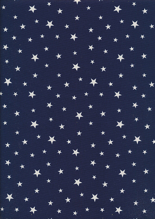 Rose & Hubble - Quality Cotton Print Stars Navy CP0851