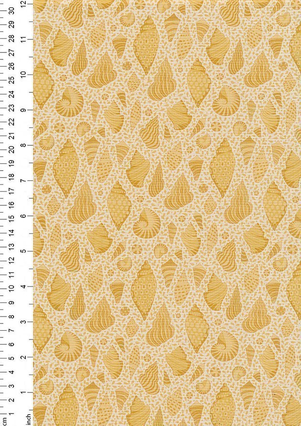 Tilda Fabrics - Cotton Beach 110027 Beach Shells Honey