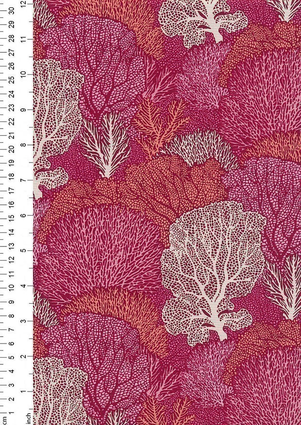 Tilda Fabrics - Cotton Beach 100324 Coral Reef Coral