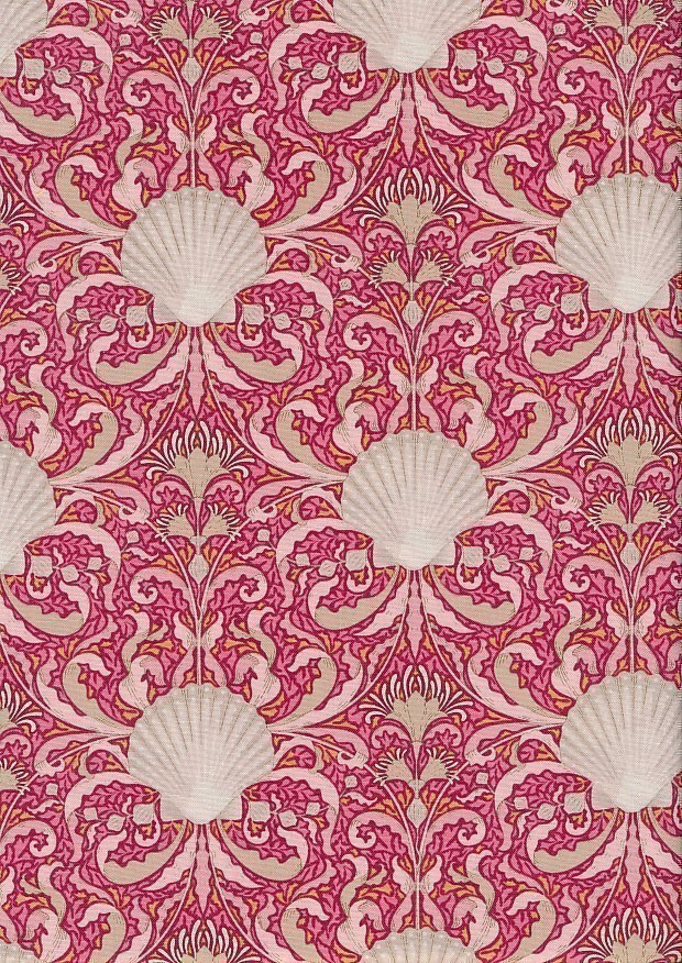 Tilda Fabrics - Cotton Beach 100321 Scallop Shell Coral