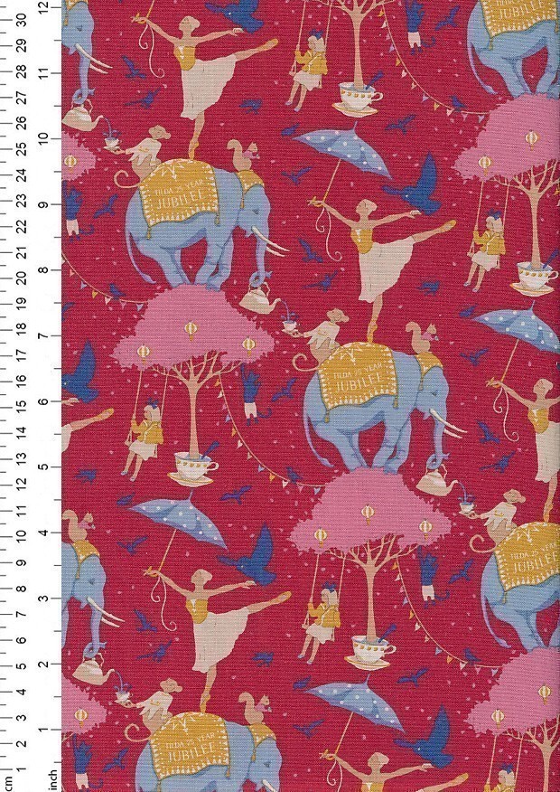 Tilda Fabrics - Jubilee Circus Life Red