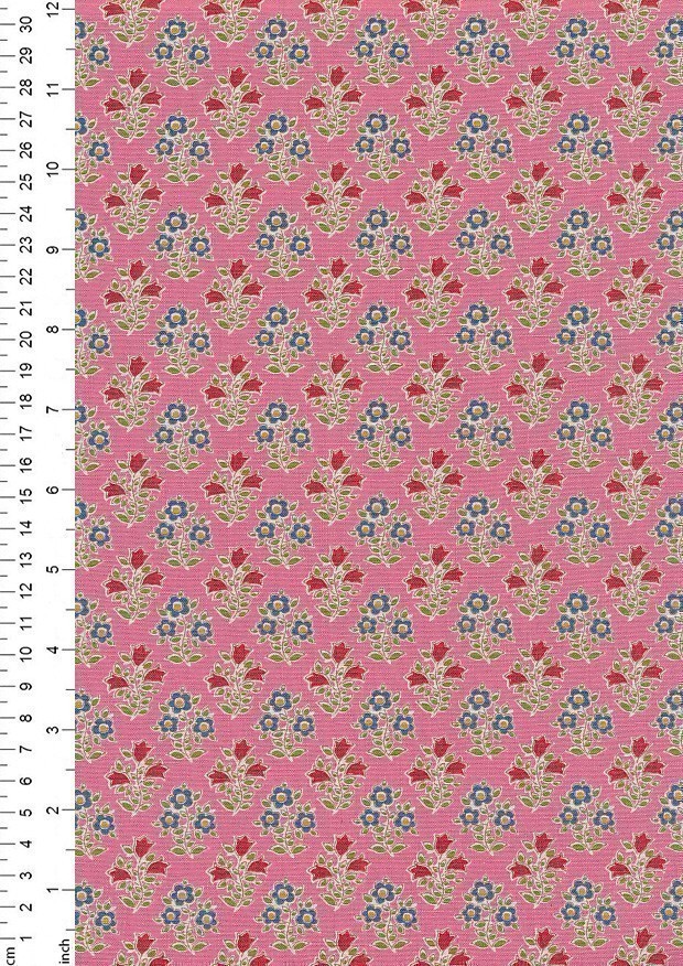 Tilda Fabrics - Jubilee Farm Flowers Pink