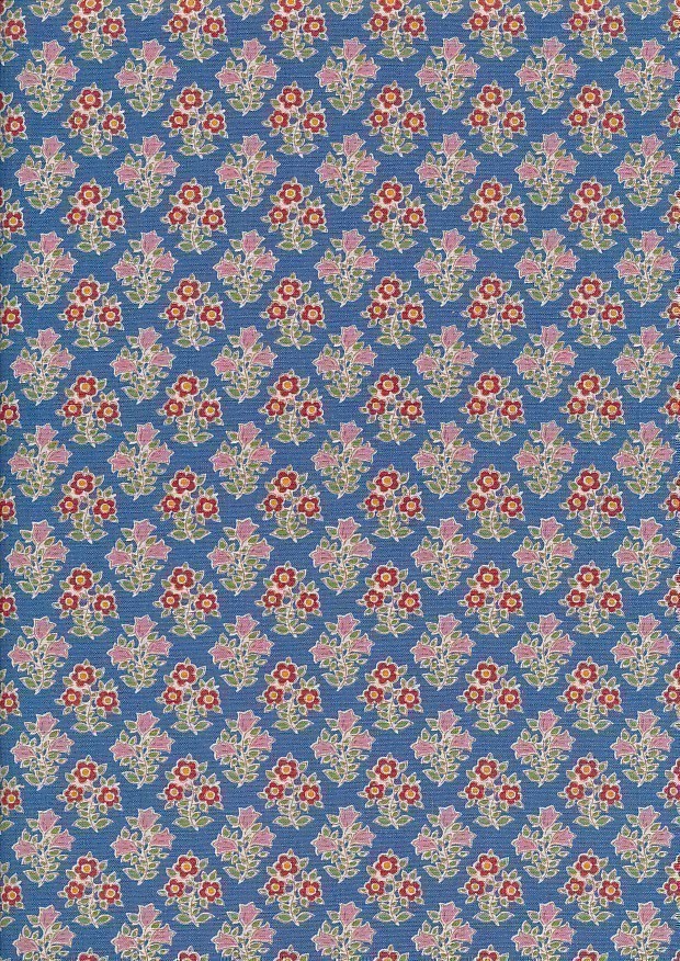 Tilda Fabrics - Jubilee Farm Flowers Blue