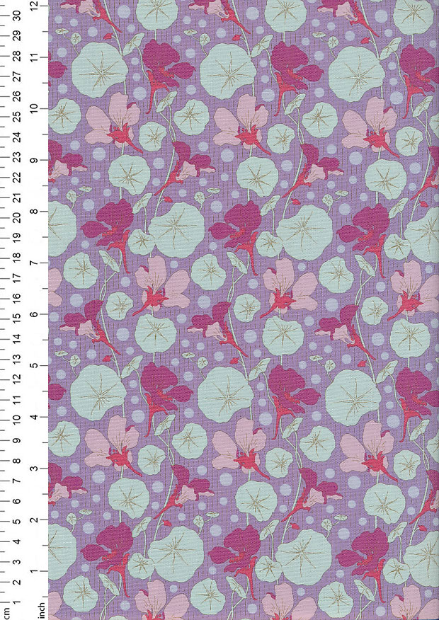 Tilda Fabrics - Gardenlife Lavender Nasturtium 100308