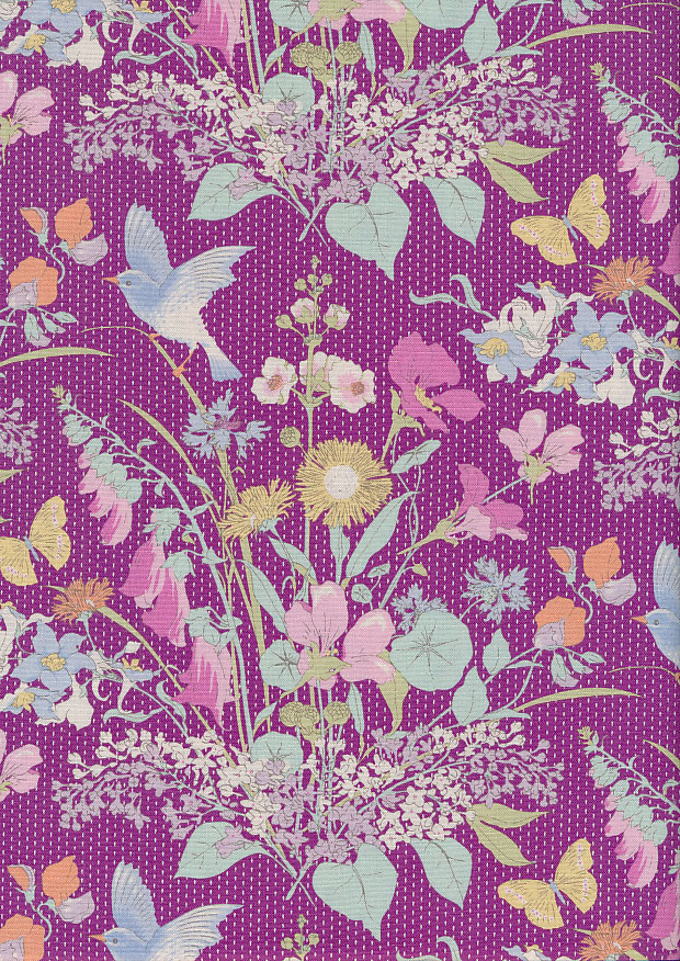 Tilda Fabrics - Gardenlife Plum Gardenlife 100310