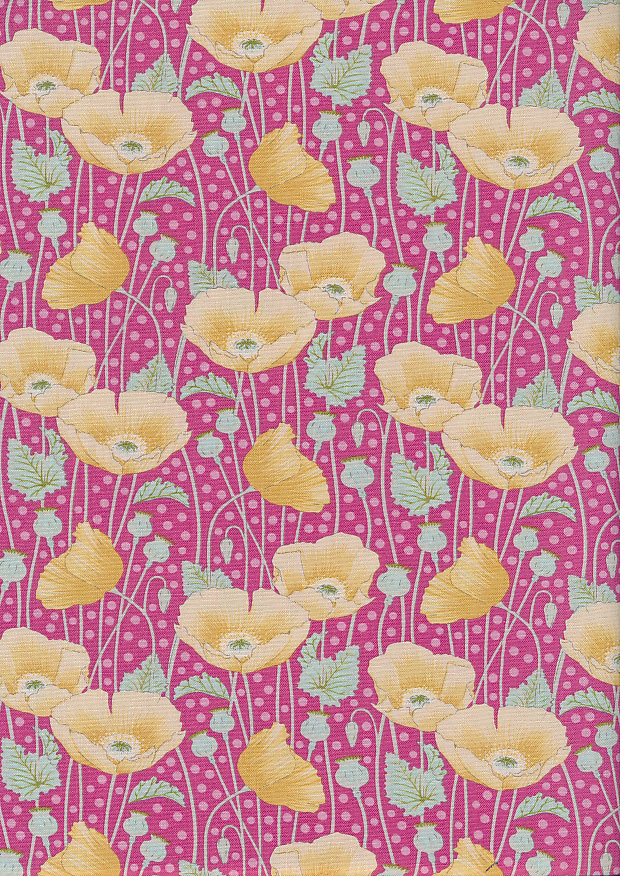 Tilda Fabrics - Gardenlife Pink Poppies 100303