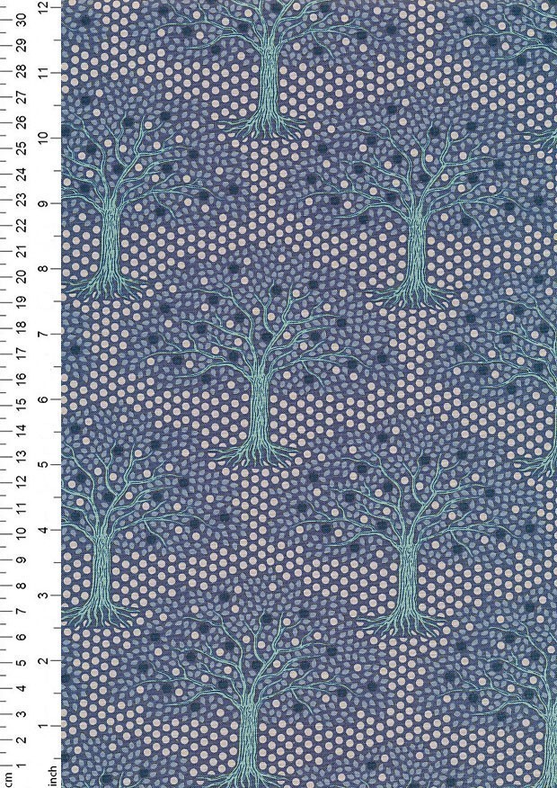 Tilda Fabrics - Hometown Applegarden Blue 100468