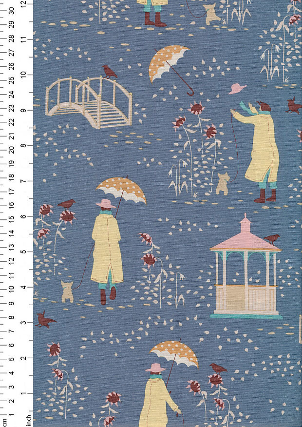 Tilda Fabrics - Windy Days Windy WalkBlue