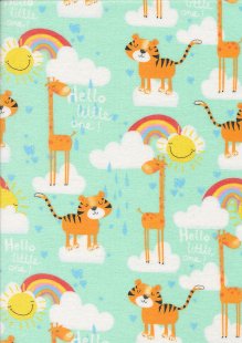 3 Wishes Flannel - Welcome To The Jungle WLIN Giraffe/Tier Flannel