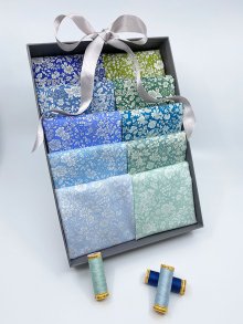 Gift Hamper - Liberty Emily Belle Green & Blue 10 x 1/2 Metre Hamper
