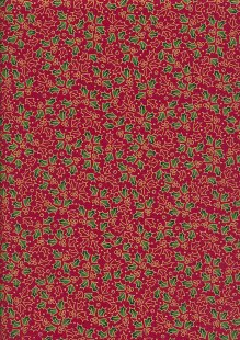 Craft Cotton Co - Christmas Holly Red Met 21