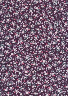 Small Floral On Plum