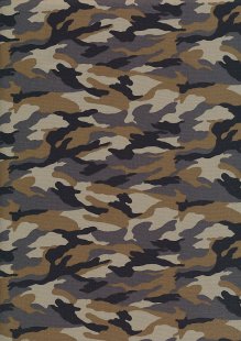 Rose & Hubble - Quality Cotton Print CP-0437 Grey Camouflage