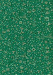 Fabric Freedom Christmas - Christmas Presents Green