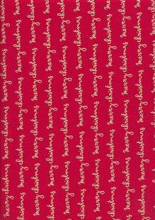 Fabric Freedom Christmas - Merry Christmas Red