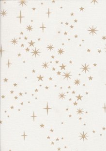 Fabric Freedom Christmas - Gold Stars Ivory