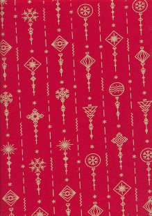 Fabric Freedom Christmas - Hanging Decorations Red