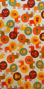 Canvas Furnishing Fabric - Lions Orange and Red