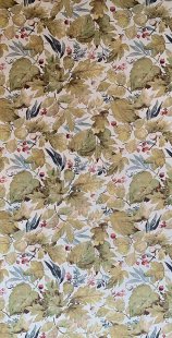 Furnishing Fabric - Leaves and Berries Green