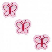 Motif A: Three Pink Butterflies