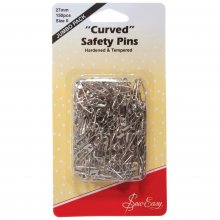 Safety Pins: Curved: 27mm: 150 Pieces