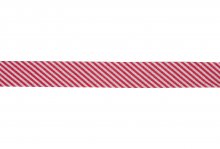 Bias Binding: Cotton: Printed: Stripes: 20mm: Red