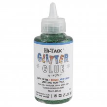 Adhesive: Hi-Tack Glitter Glue: Green: 50ml (6)