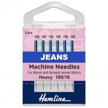 Sewing Machine Needles: Jeans: Heavy 100/16: 5 Pieces