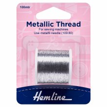 Metallic Thread: Silver - 100m